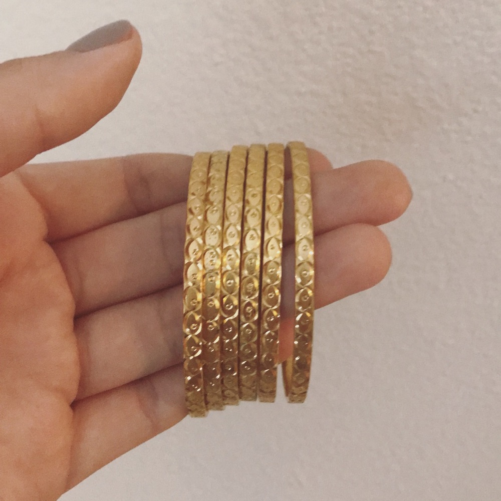 Vintage Fashion Yellow Gold Bangles
